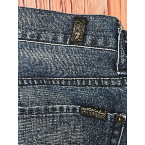 7 For All Mankind Mens Relaxed Fit Jeans 32x34 Blue Denim - Picture 6 of 9